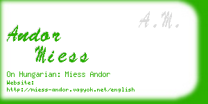 andor miess business card